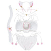 Real Sex Doll IN-STOCK - Clothing - Sexy Kitten Costume - White Cat Doll Outfit Life Size - Clothing - SD Canada
